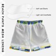 thumbnail image 3 of FORMRS Boys Swim Trunks Quick Dry Mesh Liner Boardshorts Sizes XS-XL, Lemon Checkered, 3 of 7