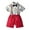 Red, variant on Fashion&nbsp;Toddler Outfits for Baby Outfits Solid Color Suspender Shorts Outfit Set