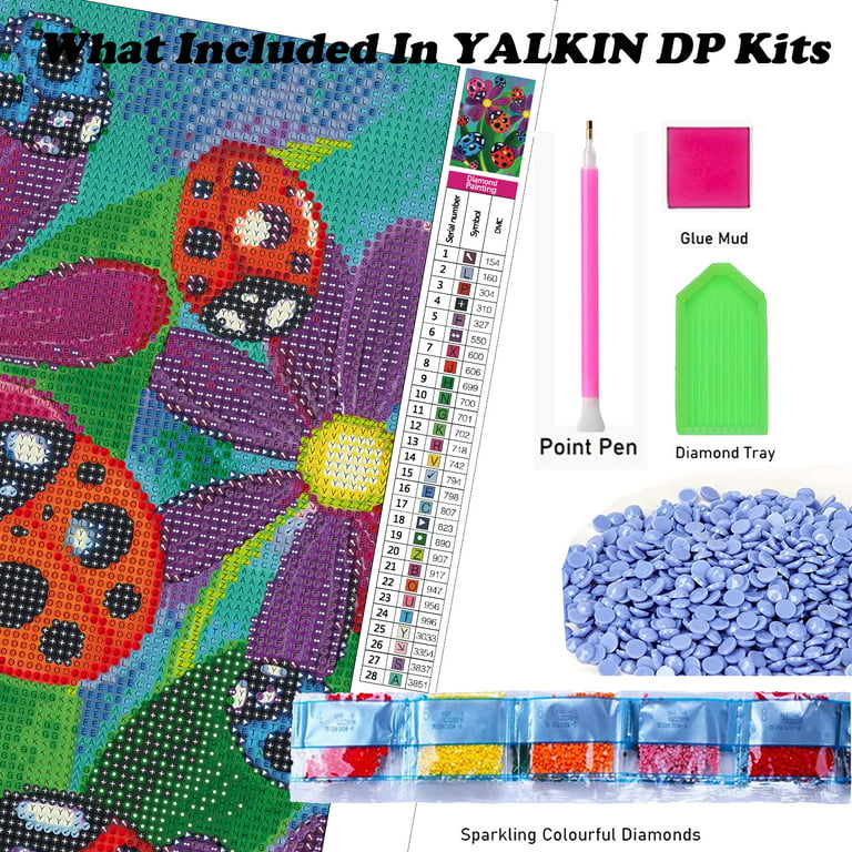 YALKIN Happy Camper 5D Diamond Painting Kits for Adults Kids Beginners DIY  Full Round Drill Embroidery Pictures Paint by Diamonds Kits for Home Wall  Decor 