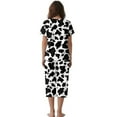 thumbnail image 2 of DISNIMO Cow Print Women's Pajama Sets Short Sleeve Sleepwear Summer 2 Piece Pjs Set Breathable Lounge with Pockets, 4XL, 2 of 7