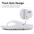 thumbnail image 6 of Litfun Orthotic Flip Flops for Women, Pillow Soft Recovery Thong Sandals Slippers, Summer Beach Shoes with Arch Support, White, 6 of 8