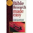 thumbnail image 1 of Pre-Owned Bible Research Made Easy (Paperback) 1565631102 9781565631106, 1 of 1