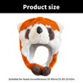 thumbnail image 3 of Plush Raccoon Hat Warm Earflap Caps Girl Outdoor Activity Skiing Hiking Hat, 3 of 18