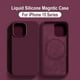 thumbnail image 2 of Étuis de chargement sans fil Magsafe pour iPhone 15 11 14 13 12 Pro Max Plus, couverture souple magnétique en Silicone liquide, accessoires de téléphone, 2 of 5