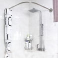 thumbnail image 2 of DOLITY Tringle de Rideau de Douche Courbée Réglable 2x 17-24 Pouces Baignoire Barre de Salle de Bain, 2 of 9