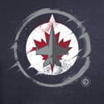 thumbnail image 3 of Men's Navy Winnipeg Jets Splatter Logo T-Shirt, 3 of 4