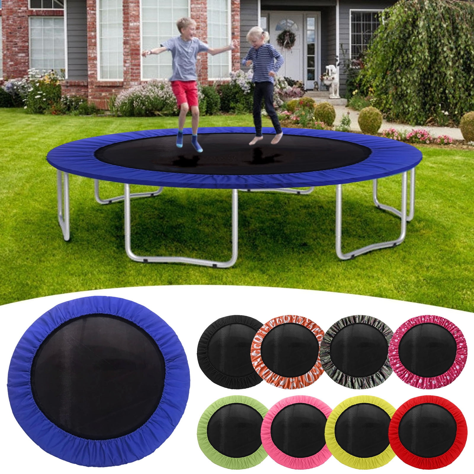 Housse De Protection Pour Trampoline - Coussin De Remplacement Universel - Bleu - Taille 8 Ou 10 Pieds