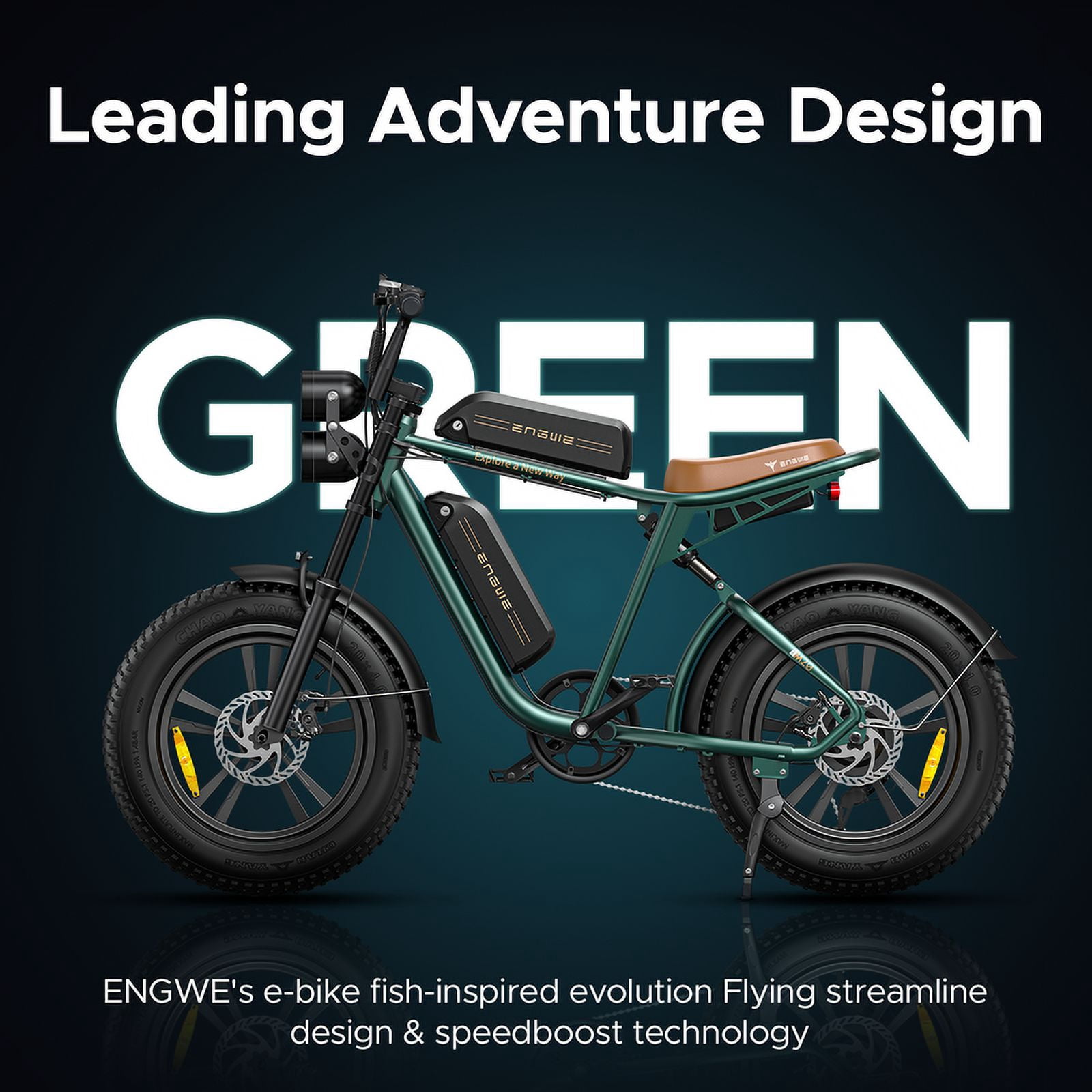 ENGWE 1000W 28MPH Moped Electric Bike 20" Fat Tire Electric Bicycle for Adults with Full Suspension Ebike，94Miles Range Off-Road Mountain Bike with Removable 48V 26Ah Lithium-Ion Battery,UL2849