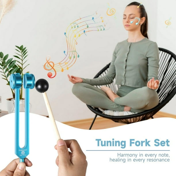 Tuning Fork Set, 8 Color Solfeggio Tuning Forks for Healing with
