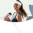 thumbnail image 3 of Unique Bargains 1 Pcs Adjustable Nonslip Sweat Wicking Tennis Tie Headband Sweatband for Men Women White, 3 of 6