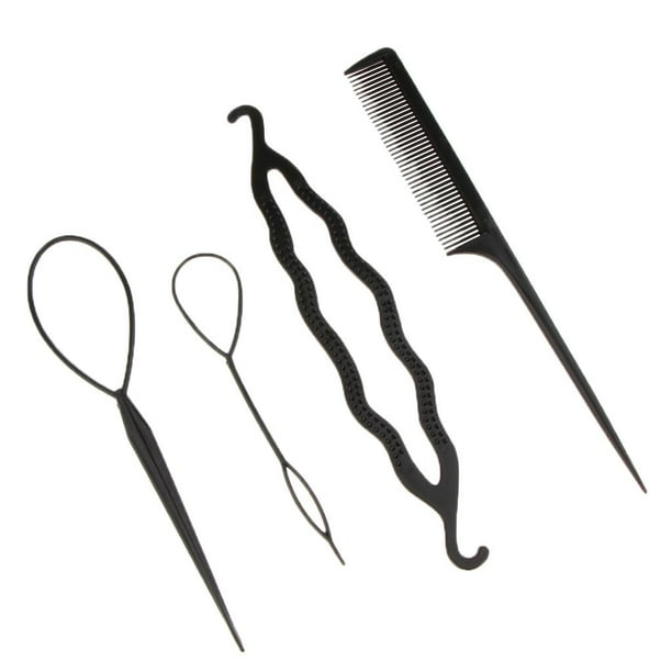 de 4 Piezas de Accesorios para Peinar El Cabello, Herramienta para Trenzar El Cabello para Moños, Cabello para Bricolaje