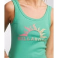 thumbnail image 5 of Billabong Women's Sun Lover Distressed Graphic Print Cropped Tank Top Tee T-Shirt (Small, Tropical Green), 5 of 5
