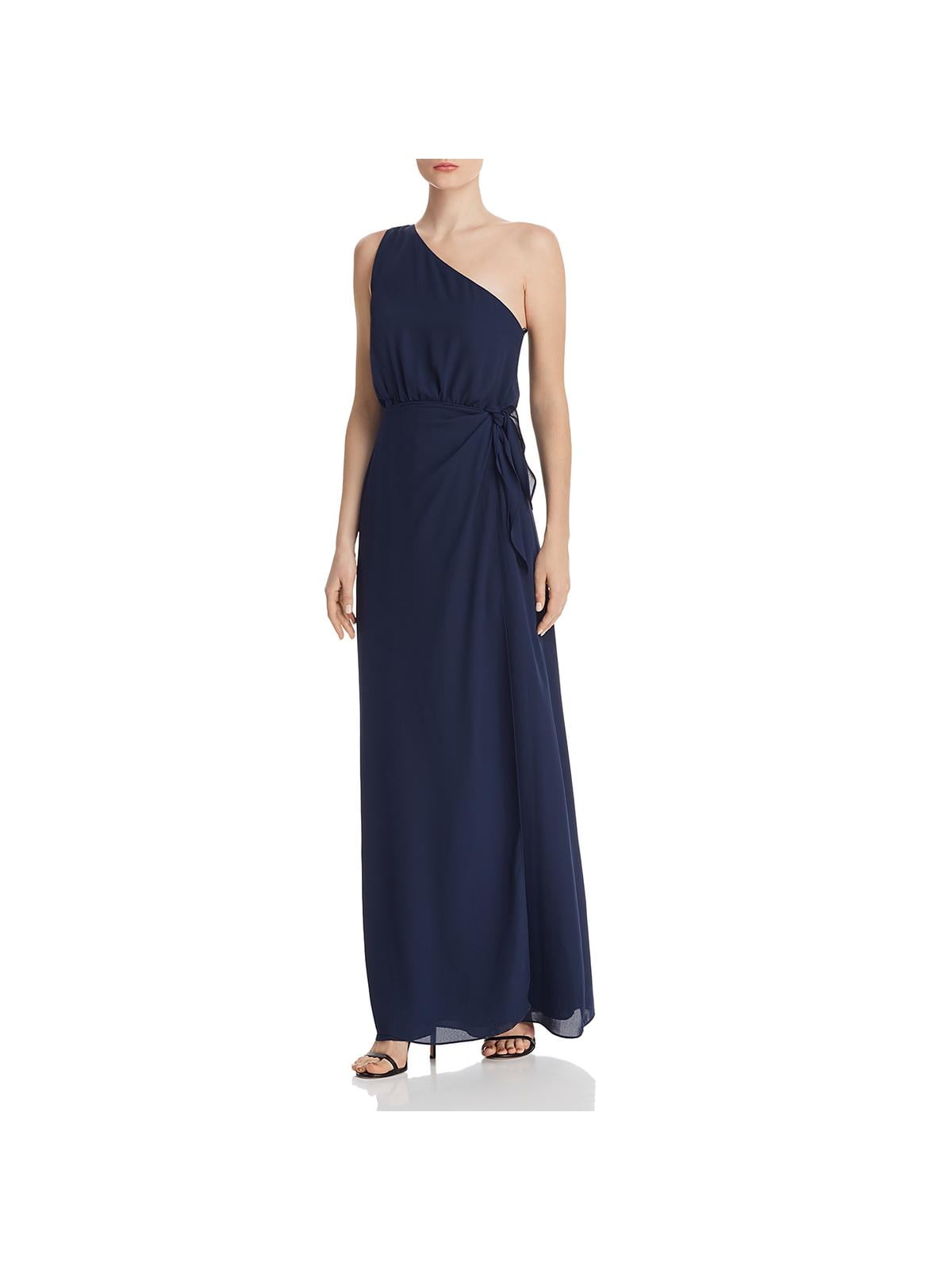 wrap one shoulder dress