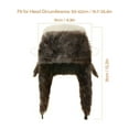 thumbnail image 4 of Deago Trapper Warm Russian Trooper Hat Winter Skiing Cap for Women Men with Faux Fur Ear Flaps (Black), 4 of 9