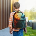 thumbnail image 6 of Disketp Red And Blue Fire Peacock Backpack - Comfortable Daypack with The right laptop for you Spacious Main Compartment & other poket - {designName} print, 6 of 6