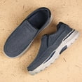 thumbnail image 4 of Men’s Canvas Loafers Lace Up Breathable Lightweight Casual Non Slip Comfortable Walking Boat Shoes Dress Oxfords Business Shoes, 4 of 11
