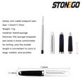 thumbnail image 4 of STONEGO Fashion Wallet Pen - Compact Short Metal Rollerball Pen with Pocket Clip - Ideal Travel Accessory and Gift - Mini Pen for Wallet, Pocket, or On-the-Go Writing, 4 of 7