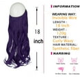 thumbnail image 2 of Blonde Invisible Wire in Hair Extensions Curly Long Synthetic Hairpieces for Women Blonde Hair Piece 20 Inch 4.2 Oz Invisible Headband Wire Fish Line Hidden Extensions, 2 of 8