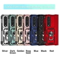 thumbnail image 4 of Funda protectora compatible con Galaxy Z Fold 4, carcasa rígida de policarbonato a prueba de golpes con soporte para anillo de metal y soporte para S Pen., 4 of 4