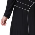 thumbnail image 4 of HNMKIU Swimsuits for Women Plus Size Full Coverage Loose Fit Long Sleeve Swim Dress with Hood and Pants Womens Swimwear 02_Black，XXXL, 4 of 7