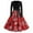 Deep Red, variant on Christmas Dresses for Women Snowflake Dress Long Sleeve Glitter Xmas Tree Print Cocktail Swing Dress Plus Size V Neck Cute Vintage Dresses Christmas Party Costumes