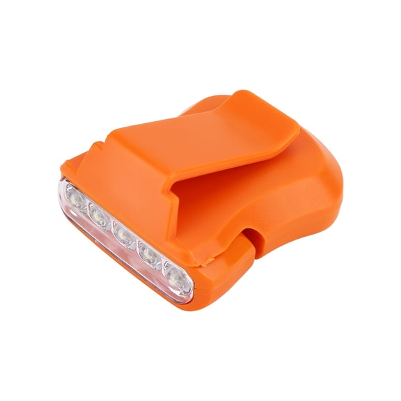 5 LED Cap Clip Head Lamp Light Hat HeadLamp For Outdoor Fishing Camping (Orange)