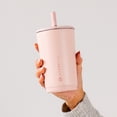 thumbnail image 5 of HydroJug Everyday Tumbler – Ceramic-Lined Insulated Tumbler with Straw and Soft-Touch Lid, Cup Holder Friendly – 14 oz, Dusty Rose, 5 of 6