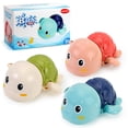 thumbnail image 1 of Tortuga nadadora SEPHIX de Bath Toys, de 1 a 3 años, con cuerda, paquete de 3, 1 of 6