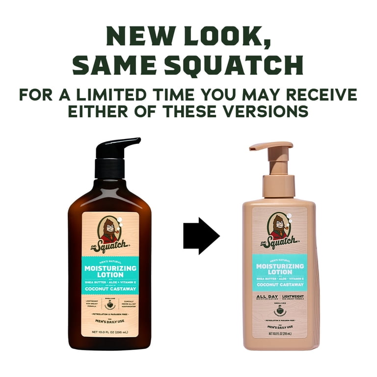Dr. Squatch Mens Natural Body Moisturizer Lotion, Hand & Body