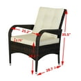 thumbnail image 3 of Outdoor Wicker Chair Set of 2, Patio Dining Chairs with Cushions, Outdoor Patio Seating for Porch, Balcony, Backyard, Poolside, 3 of 7