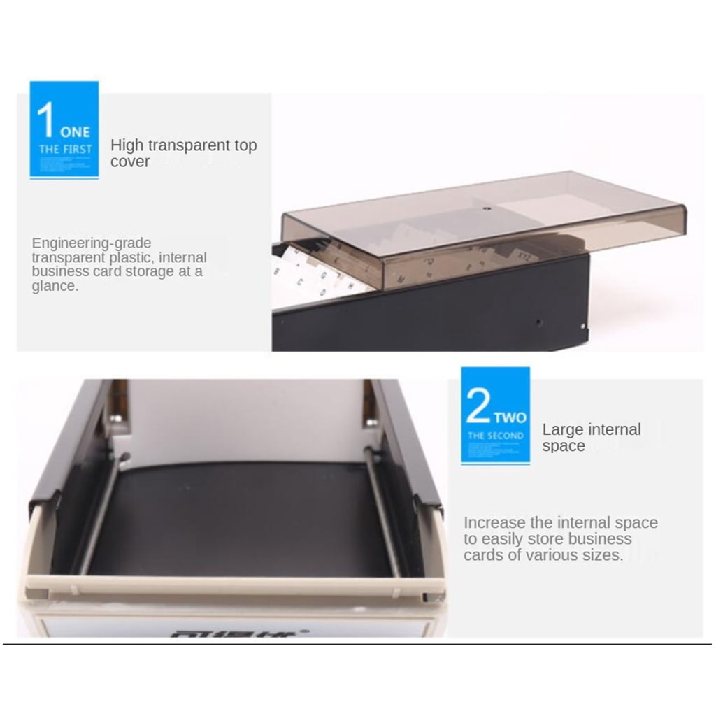 600/800 Sheets Business Card Storage for Case with Tabs Business Index Card for