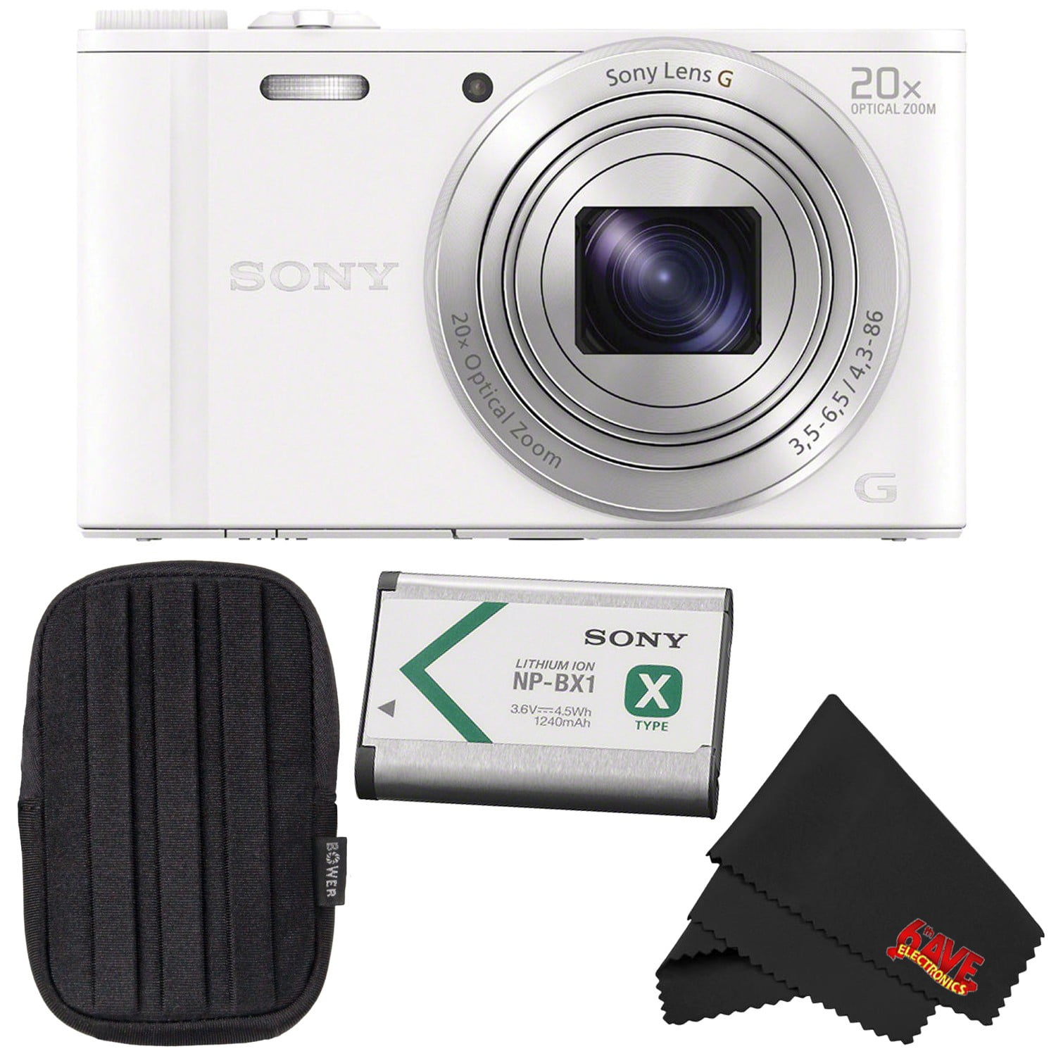 Sony Cybershot DSCWX350 Point & Shoot Digital Camera (White