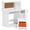 White, variant on JOYLDIAS Toddler Kids Study Desk & Chair Set Wooden Writing Table with Shelf,Bulletin Board,Storage Bin(Pink)