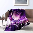 thumbnail image 1 of Thick Warm Fleece Blanket Genshin Impact Raiden Shogun Bed Blanket Fluffy Bed, 1 of 6