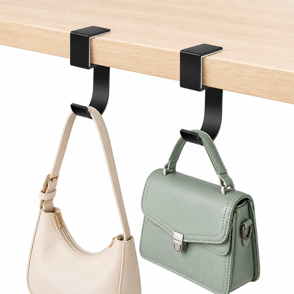 Desk Edge Hooks, 2 Piece Aluminum No Drill Clip Hangers, 11 lb Capacity for Backpacks, Headphones and Accessories