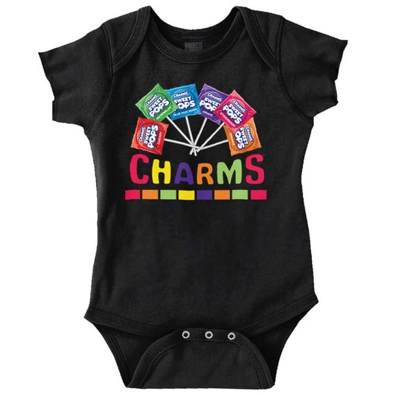 Charm Pops Classic Lollipops Logo Romper Boys or Girls Infant Baby Brisco Brands 12M