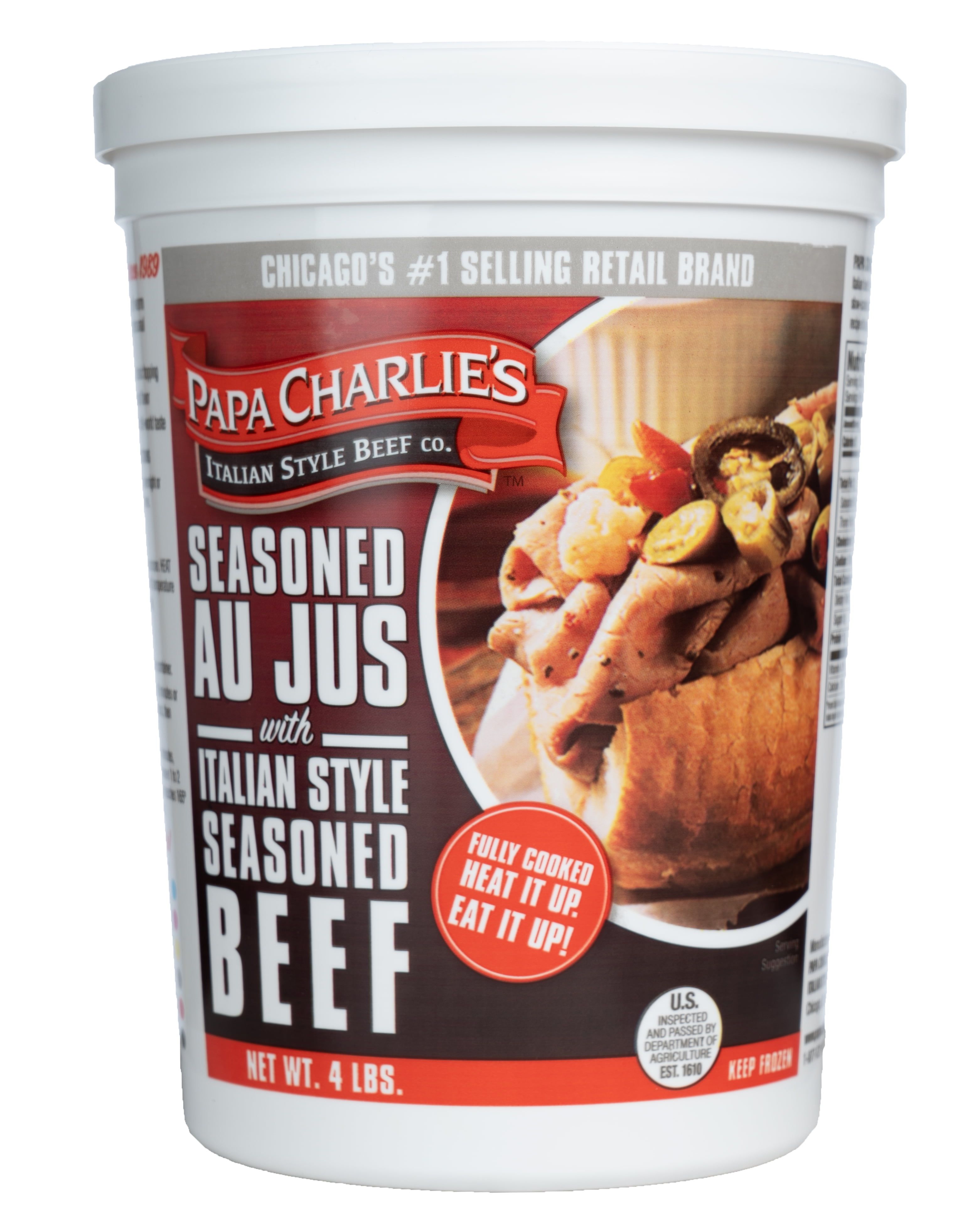 Papa Charlie's Italian Roast Beef with Aujus, 64 oz - Walmart Inventory ...