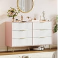 thumbnail image 4 of CazToi Modern Fluted 6-Drawer Dresser 47" Wide TV Stand & Storage Cabinet with Metal Handles, 4 of 8