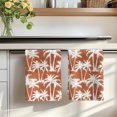 thumbnail image 7 of Orange Palm Tree Summer Kitchen Towels Set of 3, Beach Tropical Botanical Coastal Absorbent Dish Towels for Kitchen, Microfiber Hand Towel, Quick Drying Tea Towel for Cleaning Decorative Dishcloths, 7 of 7