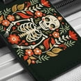 thumbnail image 6 of Skeleton Floral Flowers Faux Leather Travel Luggage Tag, 6 of 7