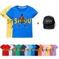 thumbnail image 1 of T-shirt à Manches Courtes Décontracté + Bonnet de Baseball pour Enfants Ronaldo 7 Imprimé, 1 of 3
