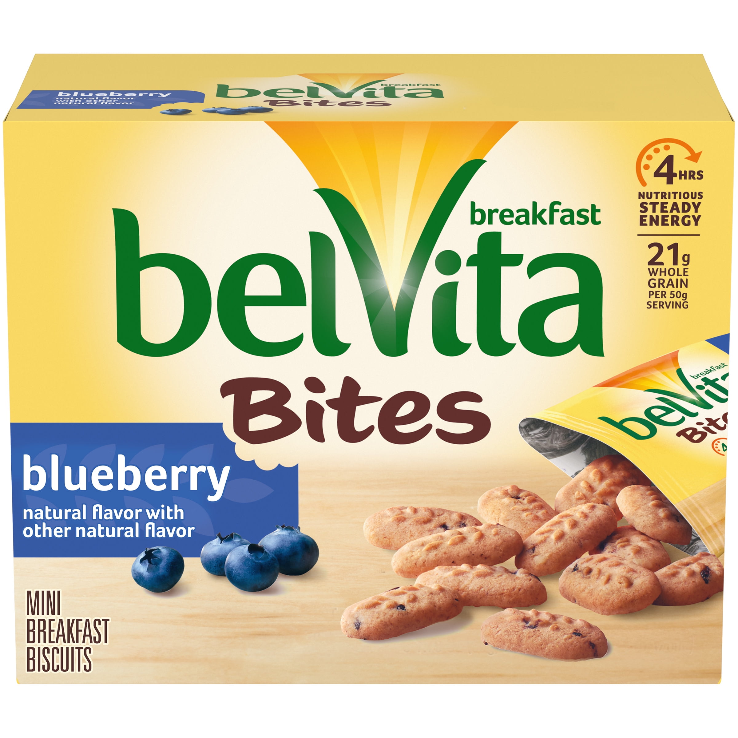 belVita Bites Blueberry Mini Breakfast Biscuits, 5 Packs