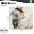 thumbnail image 4 of Stupell Industries Farmhouse Cowgirl Romance Couple Canvas Art, 17 x 17, by Tina LeCour, 4 of 8