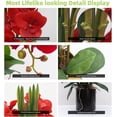 thumbnail image 3 of Artificial Orchid Flower Plants Real Touch Faux Orchids in Ceramic Vase 20.9'' Red Phalaenopsis Orchid Fake Flower Arrangement Home Indoor Decor, 3 of 6