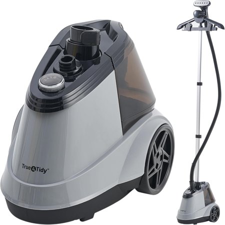 Commercial Standing Clothes Steamer, Heavy Duty with 90+ mins of Steam Time, For Home and Commercial Use, 1800 watts of Powerful Steam, Wheels for Easy Movement, 3 Steam Settings (Gray)
