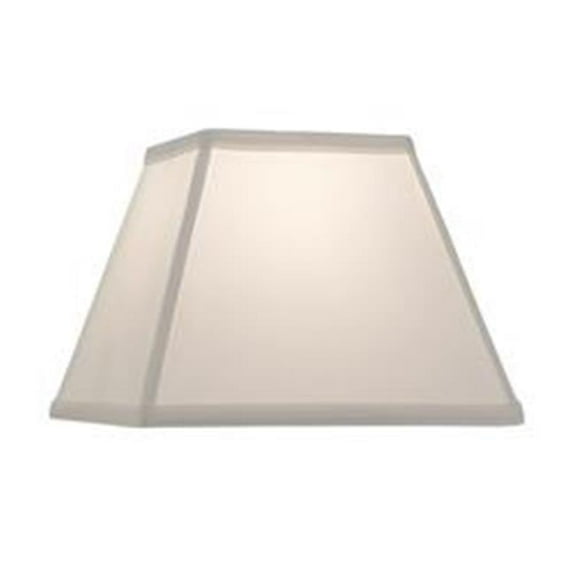 6 x 11 x 10 in. Hardback Tapered Square Lamp Shade, Oyster Silksheen