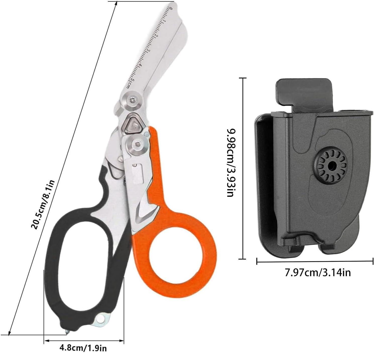 Trauma Shears,6 in-1 Emergency Response Shears with Protective Sheath,Medical Scissors Trauma Scissors for Outdoor Camping Rescue