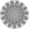 thumbnail image 1 of Ahgly Company Tapis Rond Lavable en Machine Intérieur Transitionnel Gris, 6 Pieds Rond, 1 of 7