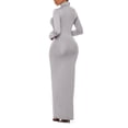 thumbnail image 4 of Women Bodycon Long Sleeve Maxi Dress Turtleneck Casual Long Midi Club Party, 4 of 14