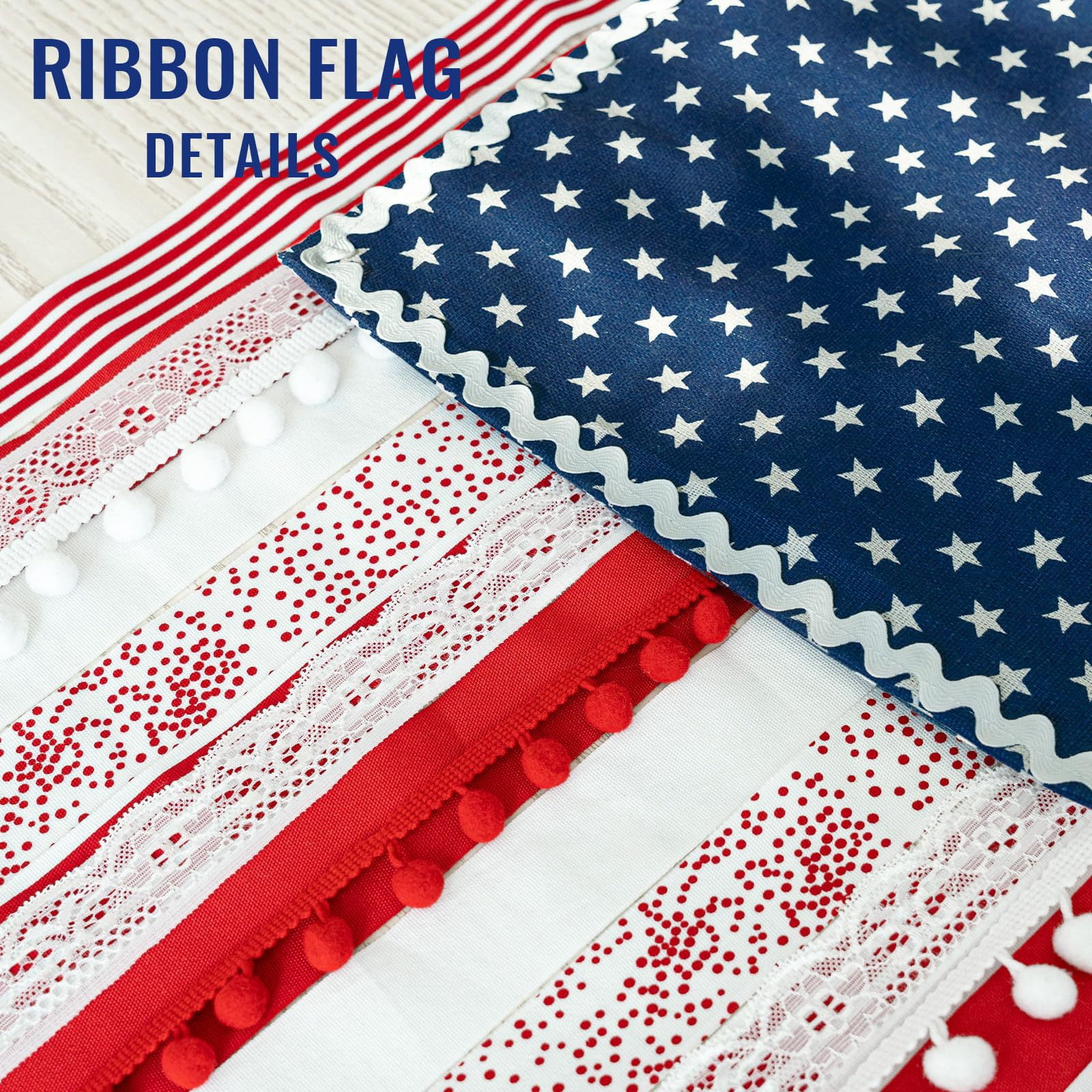 Lighted Patriotic American Flag Wall Hanging, 4 x 2.3 Ft Boho Flag with LED Lights, Retro Independence Day Bunting for Outdoor Indoor Home Porch Decor(xxw)